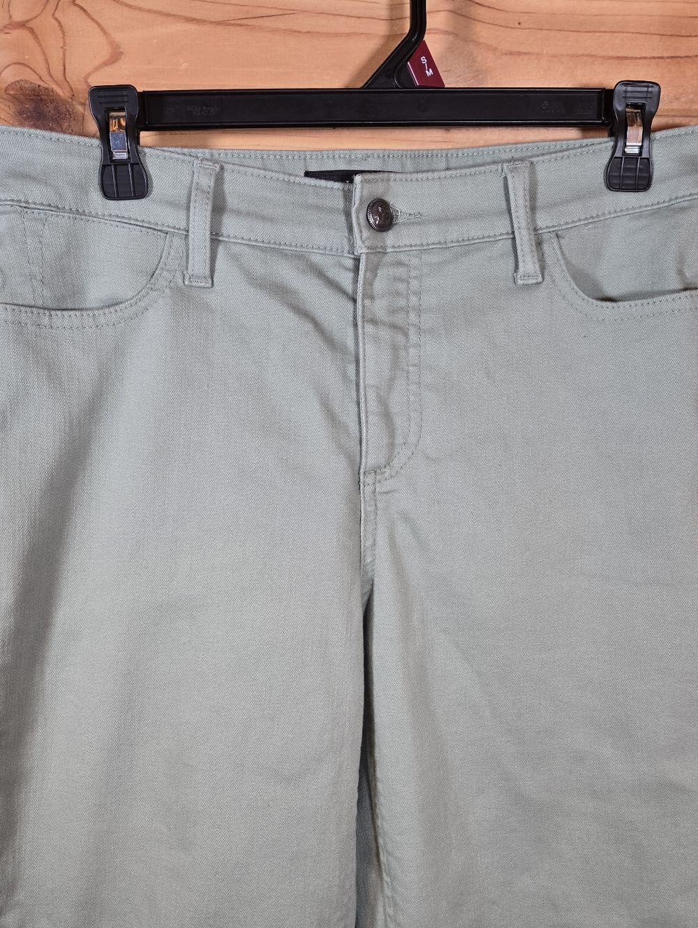 Talbots Flawless 5-Pocket Jeans Womens 8 Sage Green Ankle Mid Rise Stretch Denim